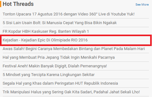 Kejadian - Kejadian Epic Di Olimipiade RIO 2016