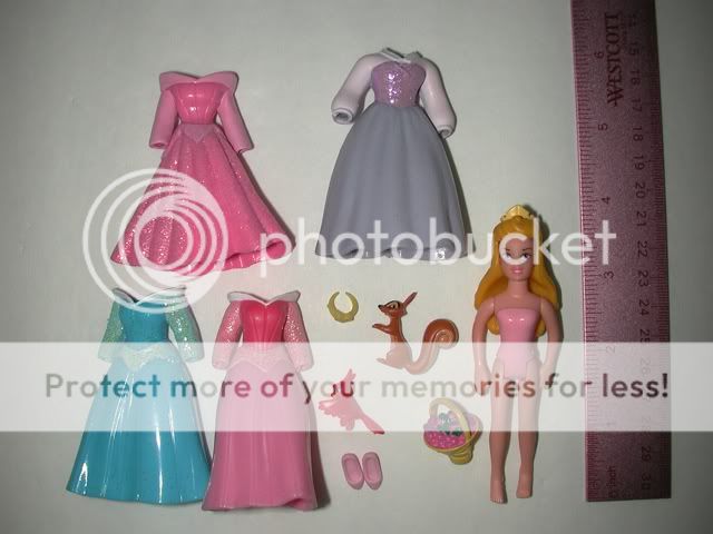 Disney Sleeping Beauty Polly Pocket Figure Fashion Lot  