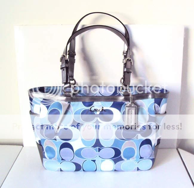 NWT Coach Signature Gallery Outline Scarf Print Tote Bag Purse 18427 